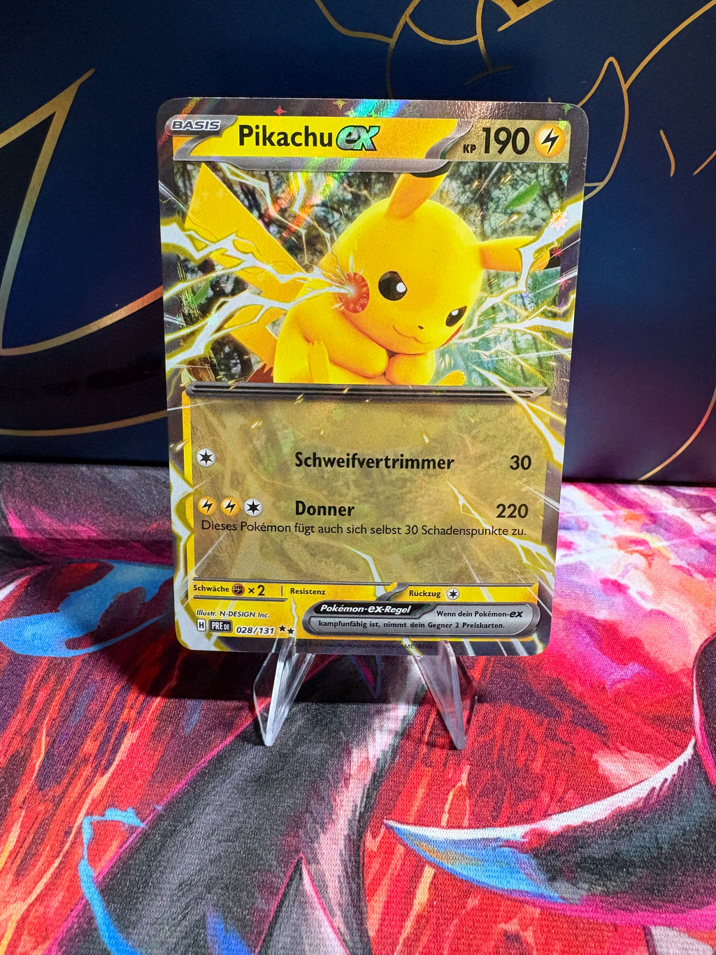Pikachu eX PRE 028/131 | Deutsch | NM | Prismatische Entwicklungen