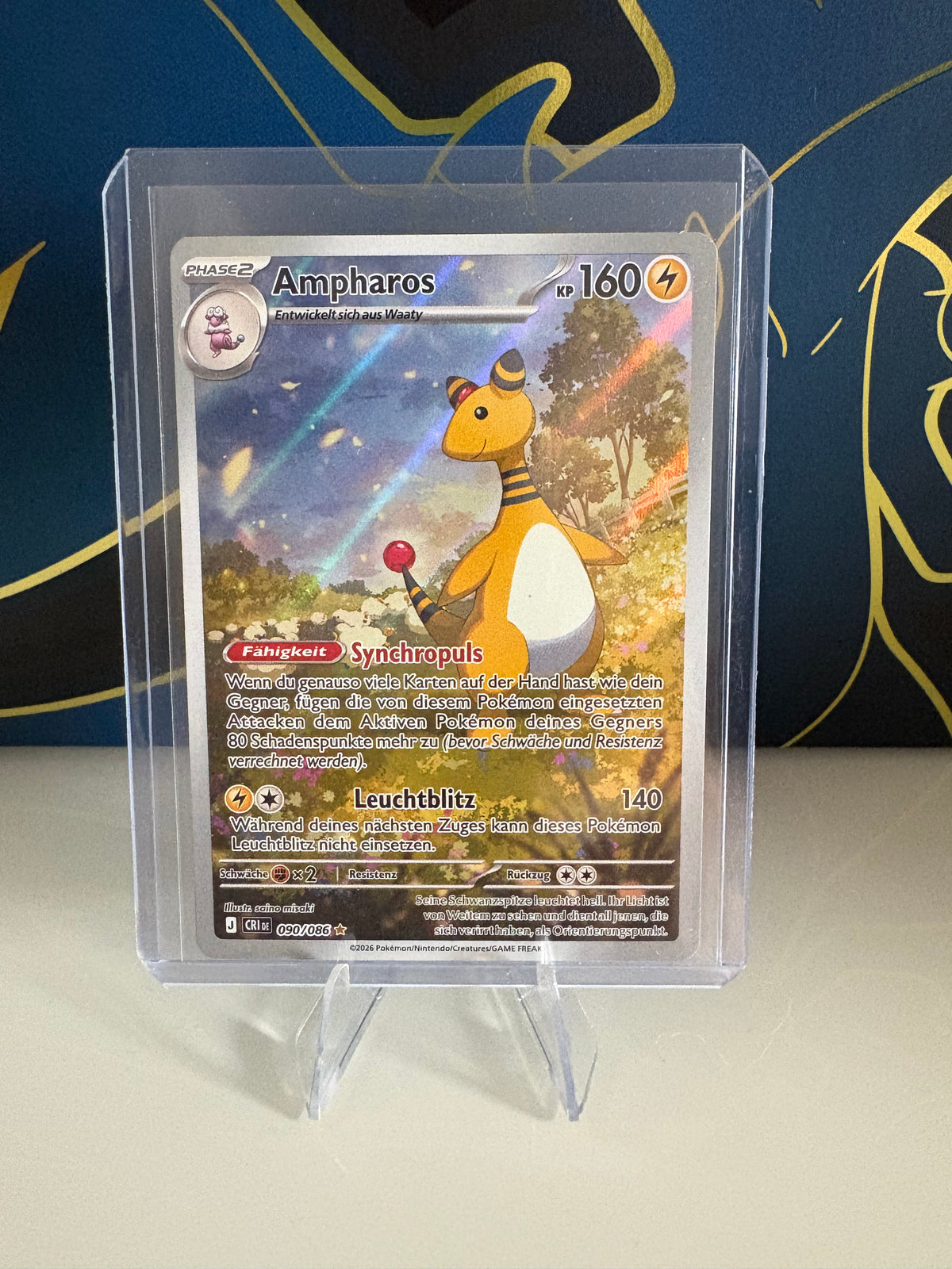 Ampharos CRI 090/086 | Deutsch | NM | Wachsendes Chaos
