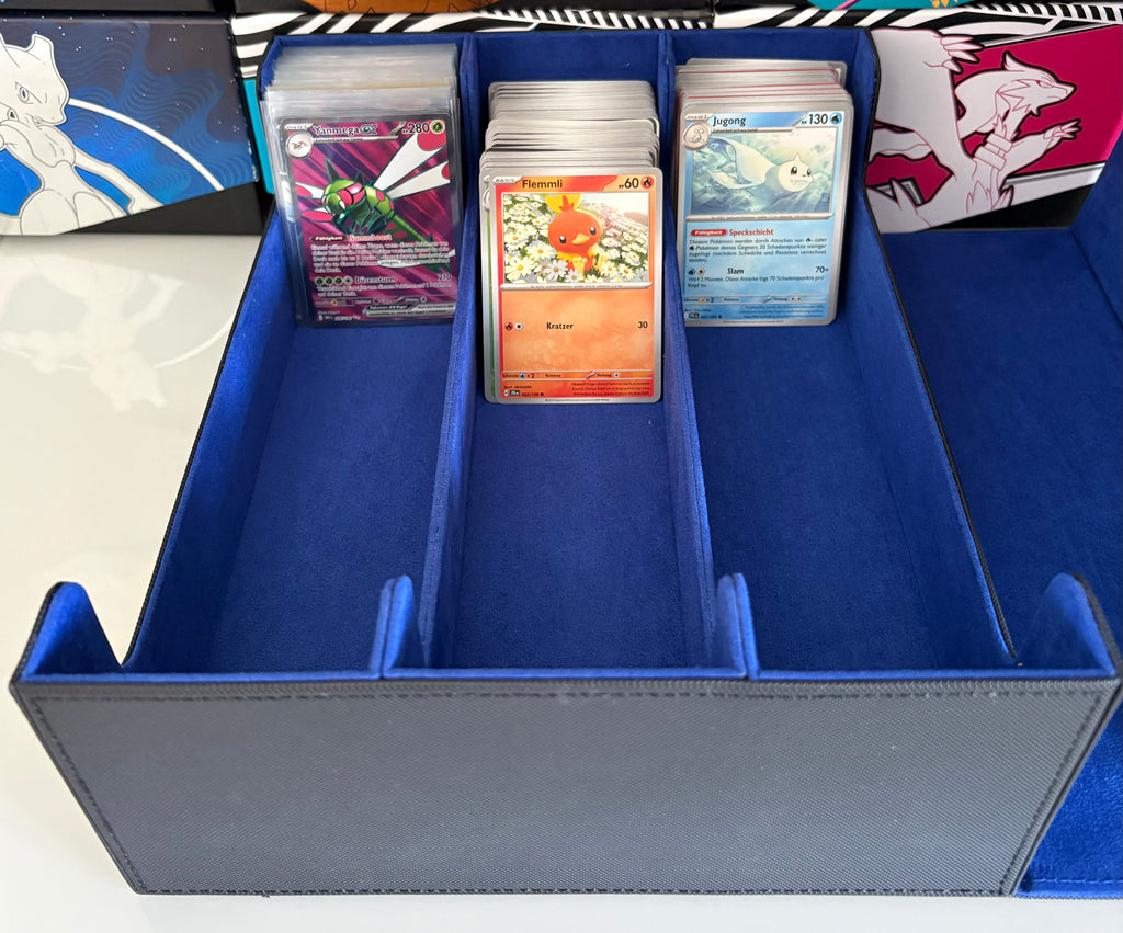 Pokemon Karten Aufbewahrungsbox für über 1800Karten in Schwarz & Blau