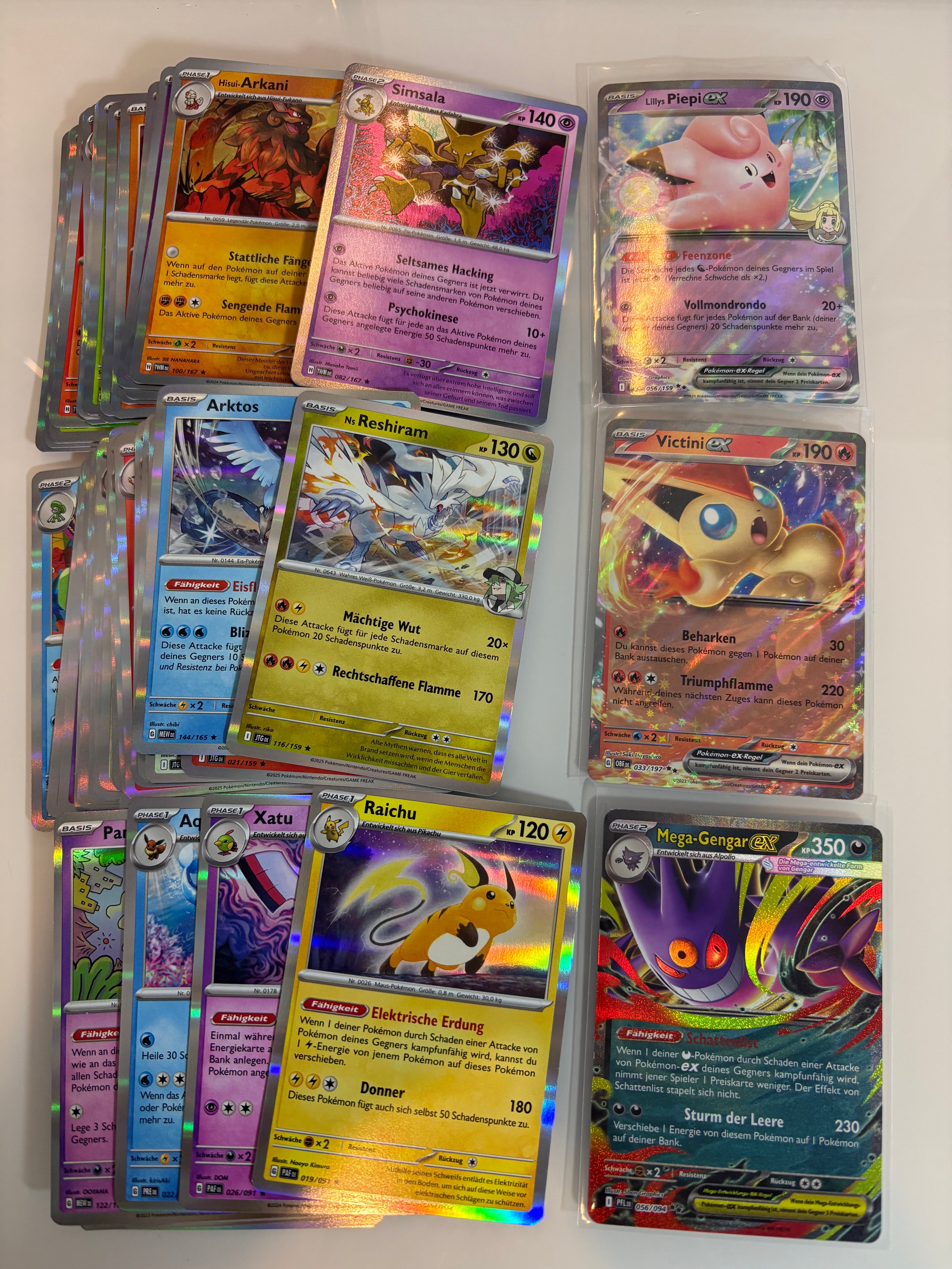Pokemon 53 Karten Set Nr.5, glitzernde und eX Karten (DE)