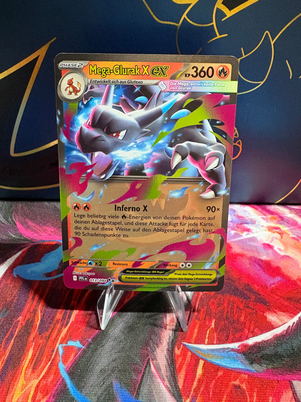 Mega-Glurak X eX PFL 013/094 | Deutsch | NM | Fatale Flammen