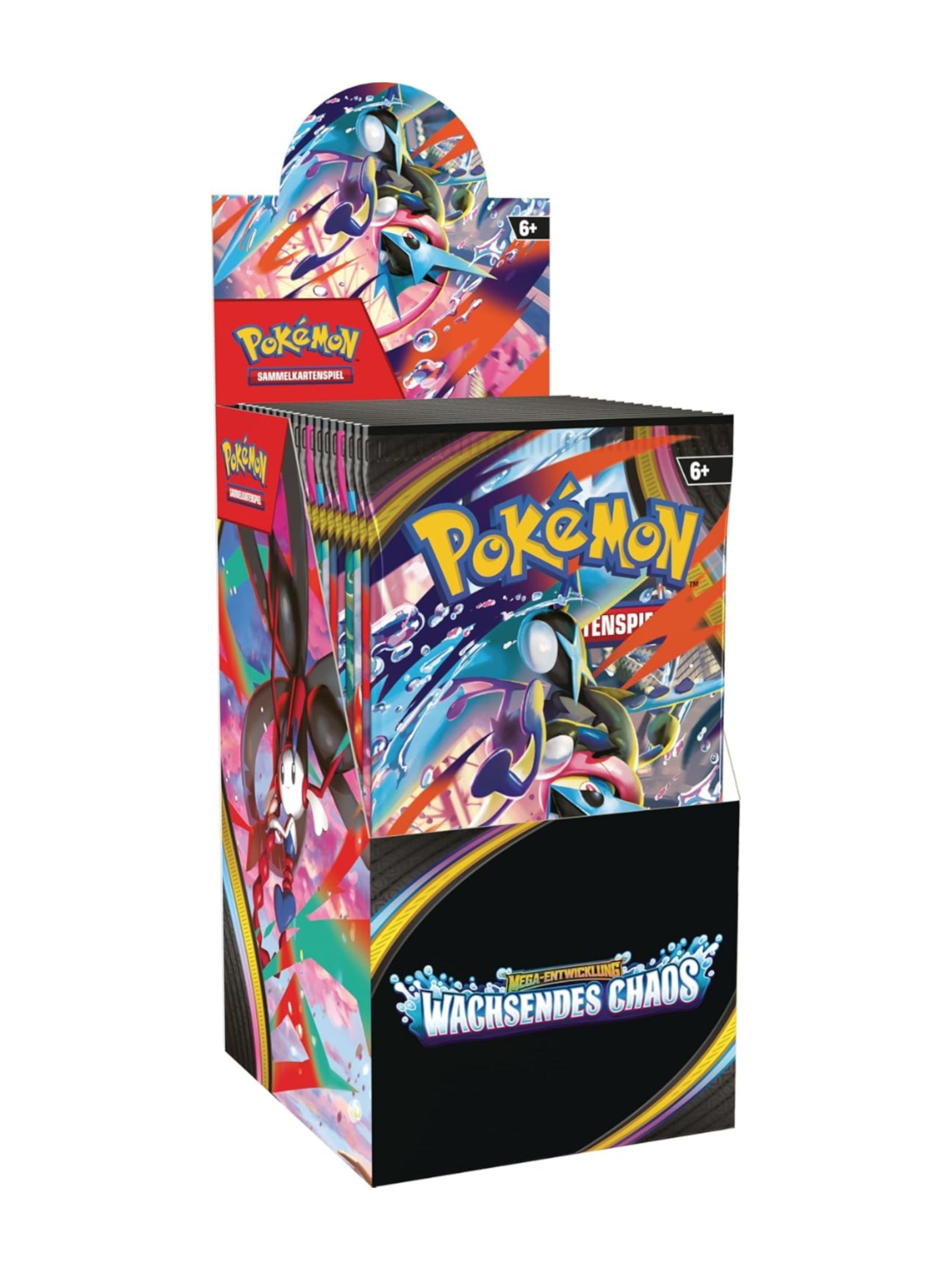 Pokémon- Boosterpack-Display Mega-Entwicklung – Wachsendes Chaos (enthält 18 Boosterpacks)Neu OVP (DE)