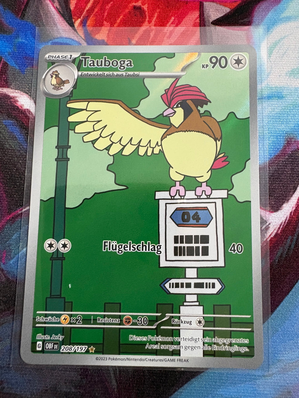 Pokemon Tauboga OBF 208/197 | Deutsch | NM | Obsidian Flammen| Illustration Rare