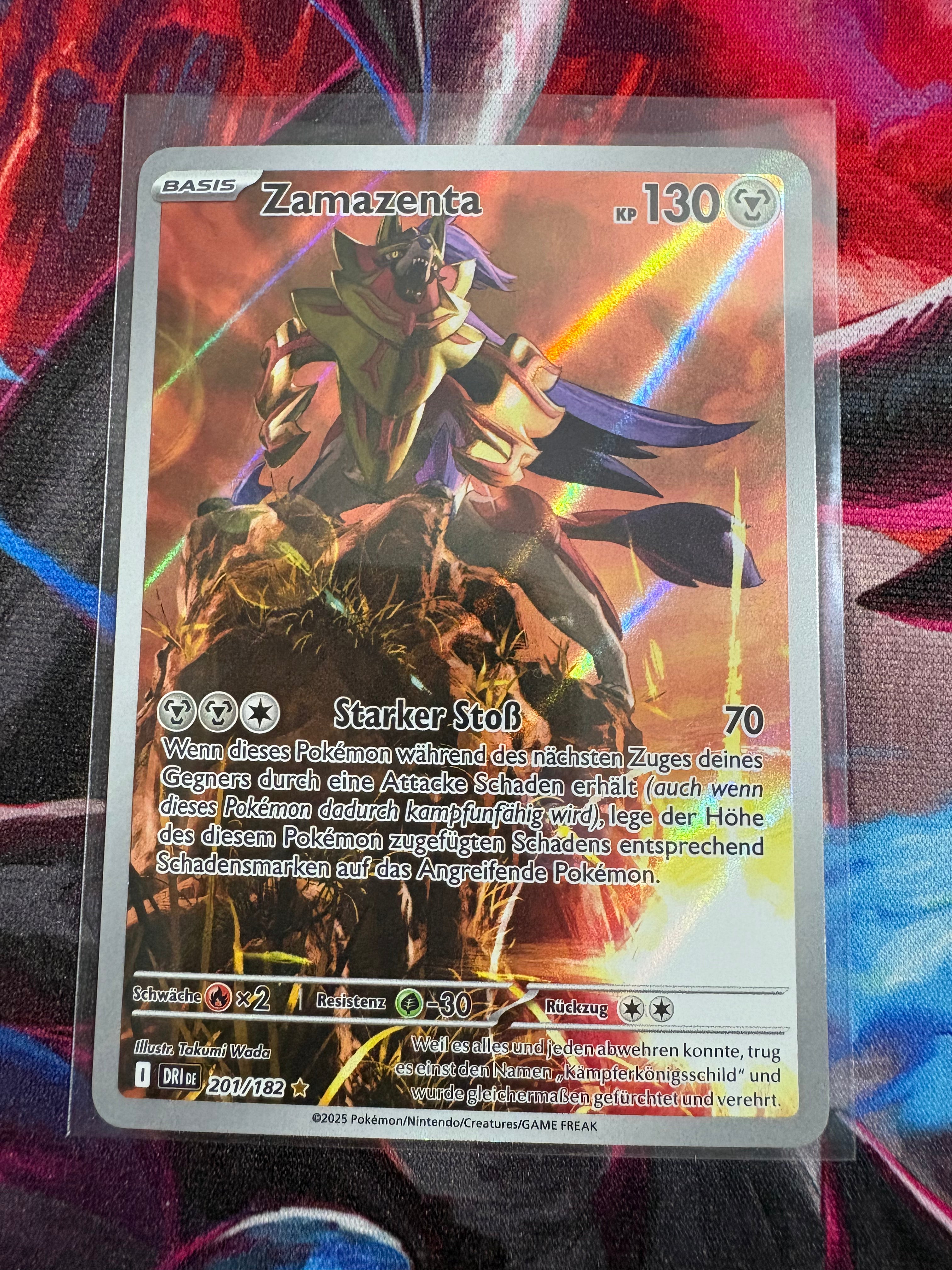 Pokemon Zamazenta DRI 201/182| Deutsch | NM | Ewige Rivalen | Illustration Rare