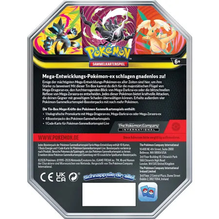 Pokemon Tin-Box Mega-Kräfte: Mega-Zeraora eX(DE)